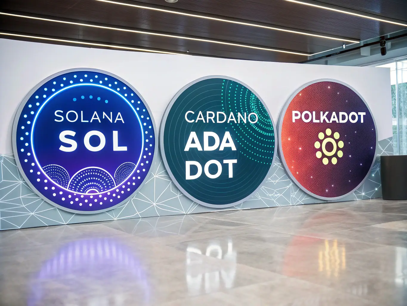 A collage of various altcoin logos, including Solana, Cardano, and Polkadot, arranged to showcase the diversity and innovation within the altcoin market.